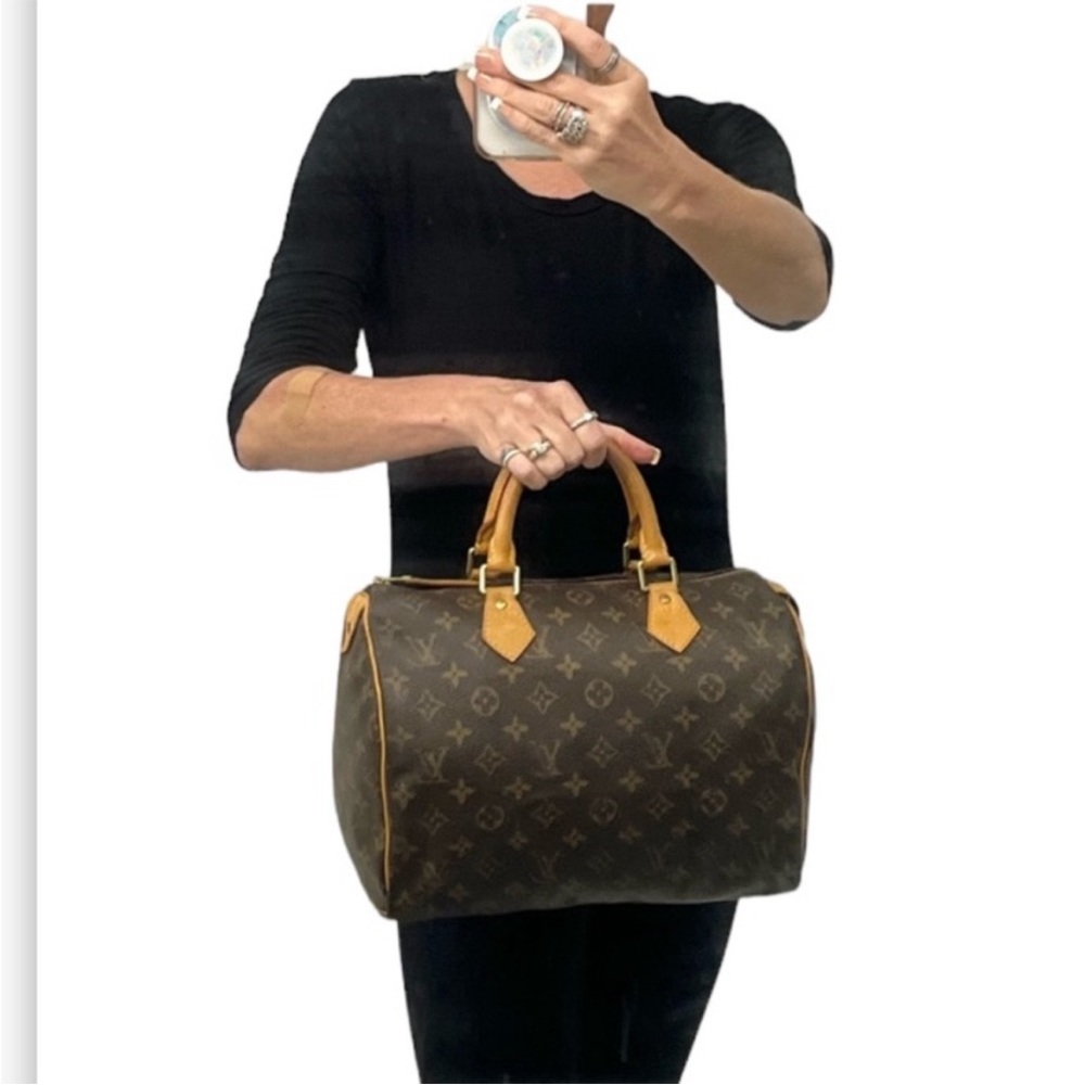 Authentic Louis Vuitton Speedy 30 Shoulder Bag Tote Handbag Purse - Picture 16 of 16